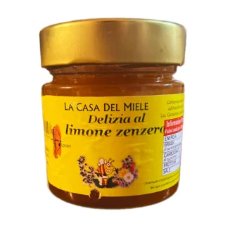 Delizia al limone e zenzero in barattolo di vetro